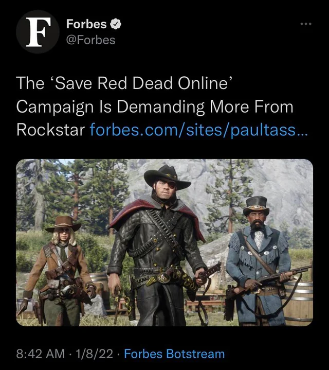  #SaveRedDeadOnline Campaign